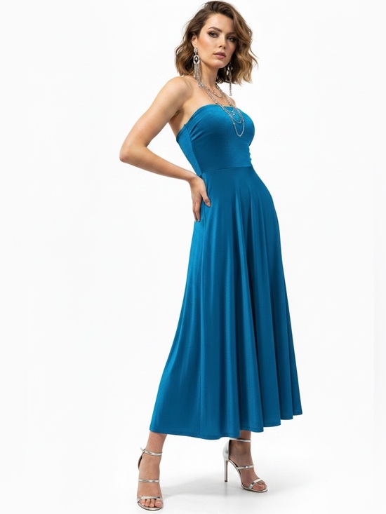 Maeve Dresses & Skirts - Maeve by Anthropologie Strapless Teal Midi Tube Dress